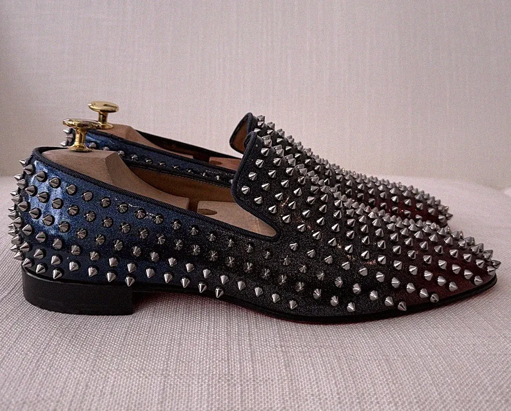 Christian Louboutin Mehrfarbig Pusteblume Schuhe Lackleder & Spikes Größe 44