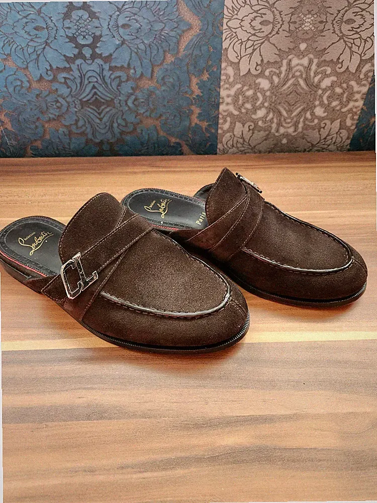 Christian Louboutin Schuhe Slippers Woolito Shearling Loafers Flats Pantoletten
