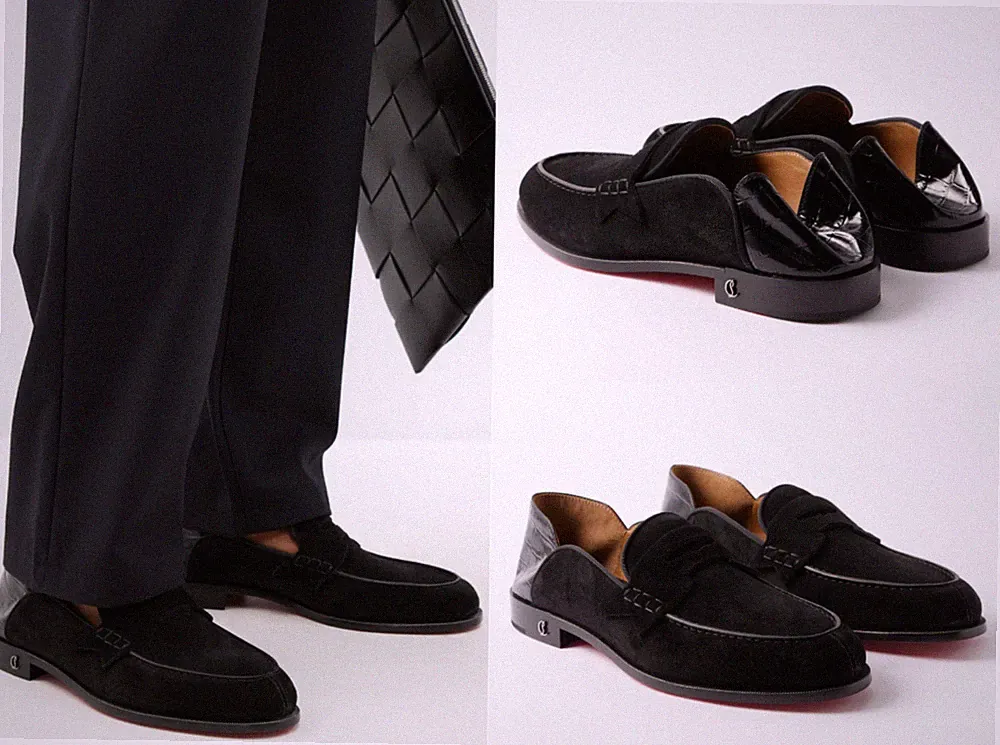 CHRISTIAN LOUBOUTIN Suede Peny Loafers Slippers Sneakers Schuhe Turnschuhe 45