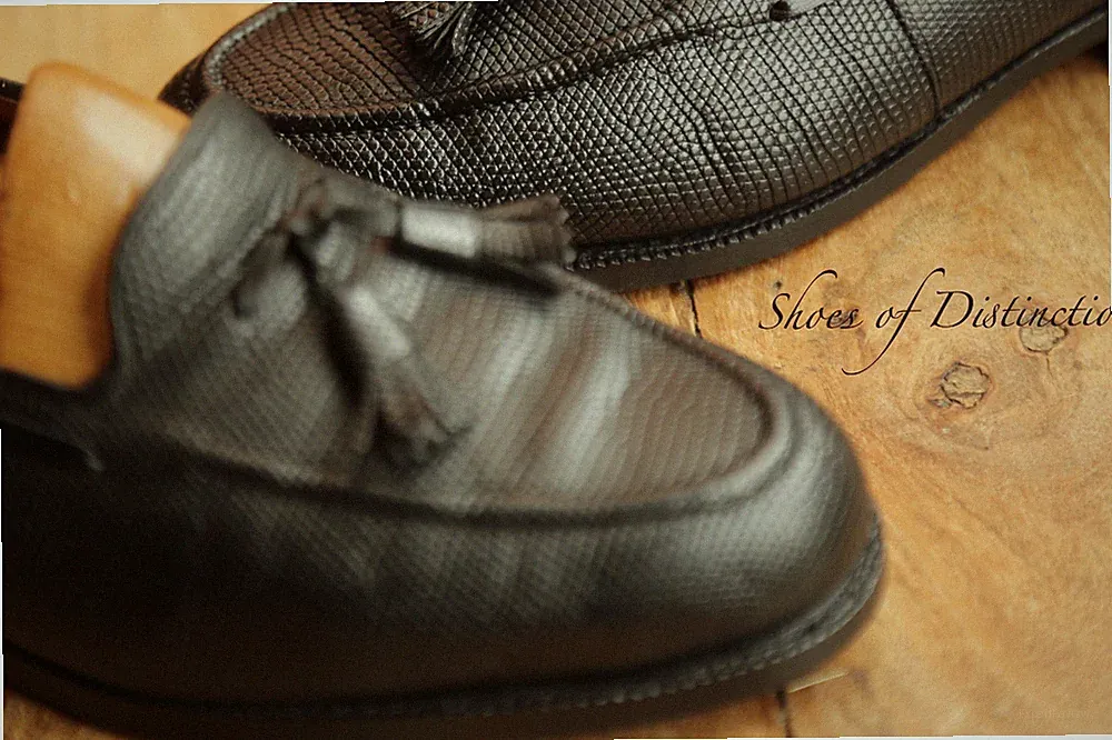 Church's Black Lizard Leder Quasten Halbschuhe Schuhe Herren UK 9 F EU 43 US 10