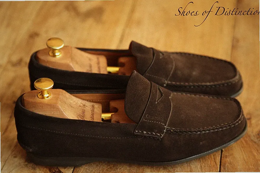 Church's braune Wildleder Bit Halbschuhe Fahrschuhe Herren UK 6,5 US 7,5 EU 40,5