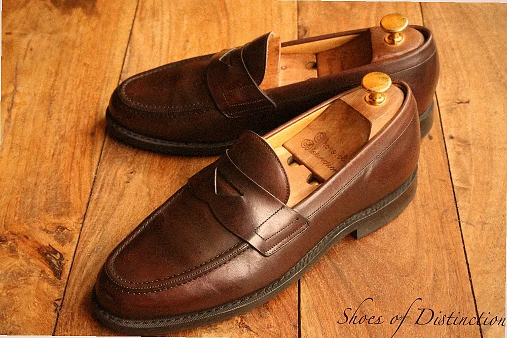 Church's Elveden Braun Leder Penny Bit Halbschuhe Schuhe Herren UK 7 F US 8 E...