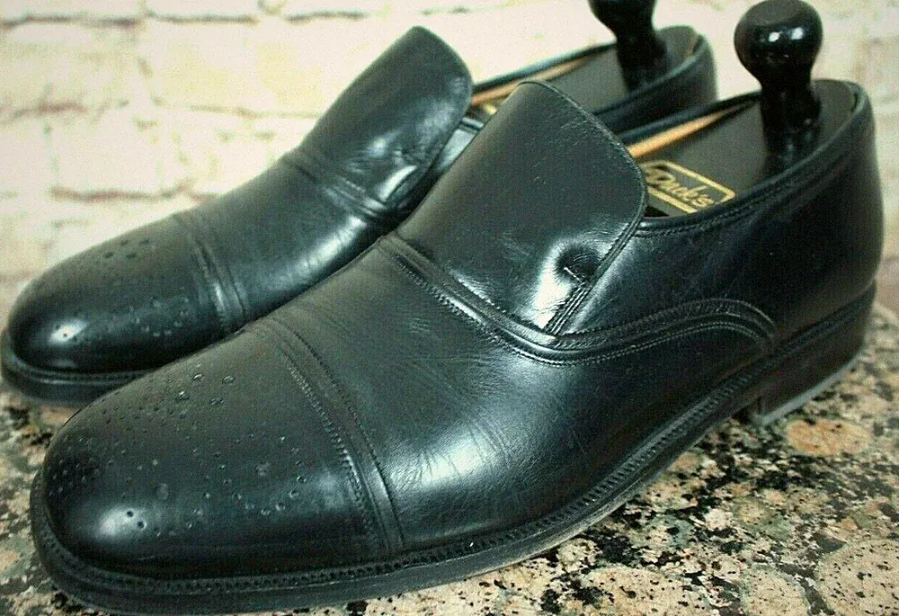 CHURCH'S ENGLAND PRIMA CLASS MEN'S BLACK BAROQUE CAP TOE LOAFER SIZE 9M VGC!