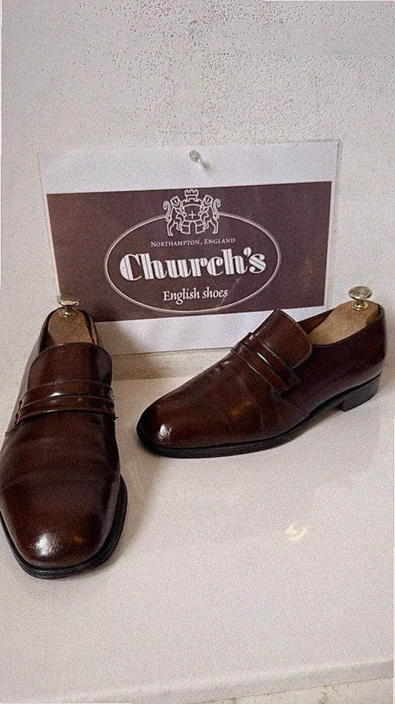 Church's Leder Loafer Schuhe Größe UK 6 EU 39,5 Handmade in UK