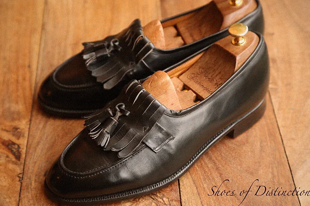 Church's Schwarz Mayfair Leder Quasten Halbschuhe Schuhe Herren UK 9 F EU 43 US 10