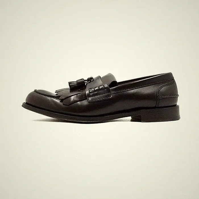 Churchs Herren Halbschuhe braun glänzend Leder Quaste 52448 152898029 [U]