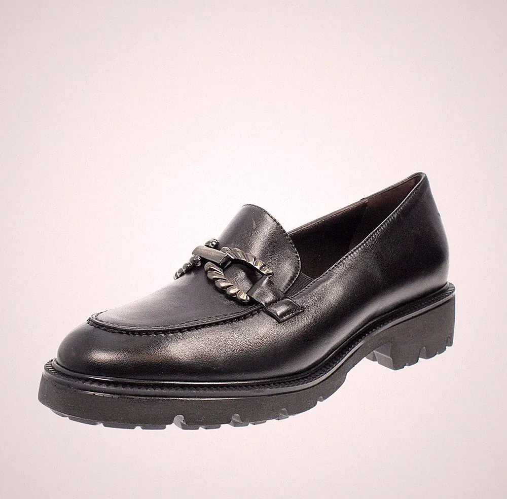 Cinzia Valle schwarze Leder Halbschuhe - Damen Schuhe Halbschuhe und Komfortschuhe