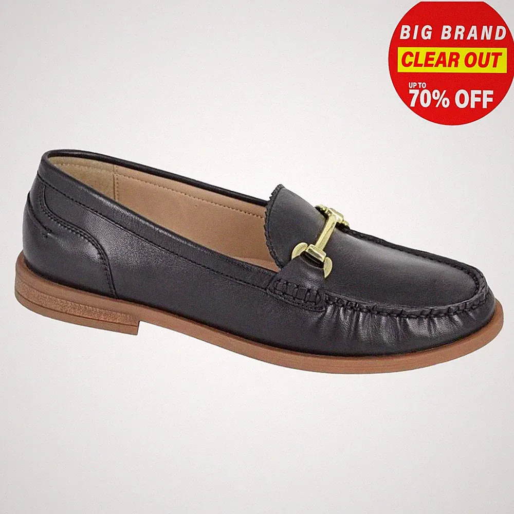 Cipriata Nicolosa Damen Kleid Lässig Modisch Slip-On Leder Loafer Schwarz