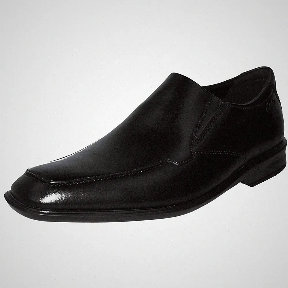 Clarks Bensley Step Leder Smart Loafer Slip-On Schuhe Herren G Fit