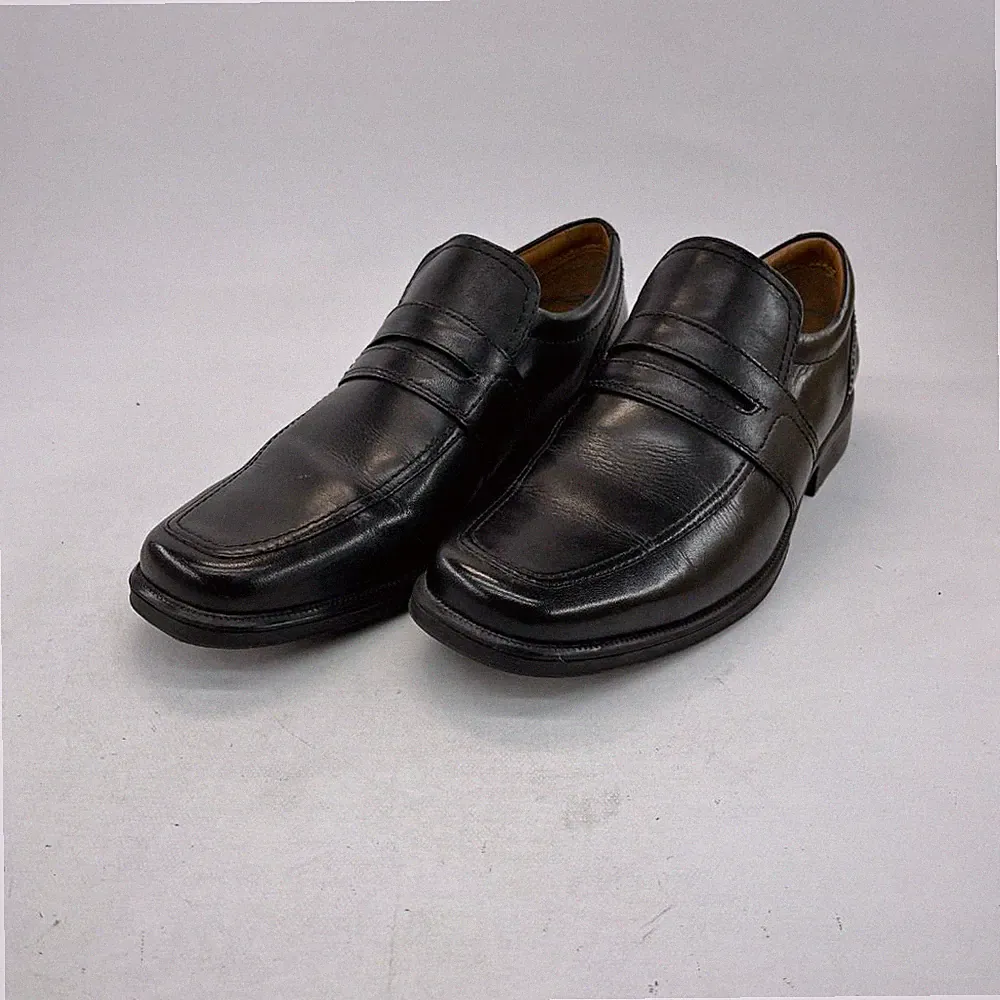 Clarks Collection Halbschuhe Herren UK6 Schwarz Leder Gepolstert Komfort Slipper Arbeit