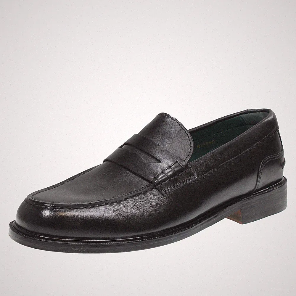 Clarks Craftjames - College Halbschuhe aus schwarzem Leder - Größe 40 [6,5 US 25cm]