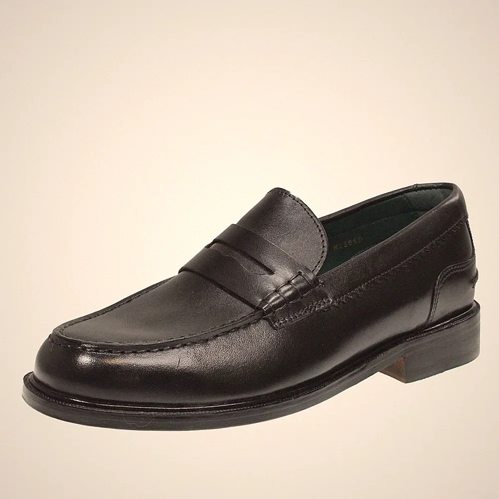 Clarks Craftjames - College Halbschuhe aus schwarzem Leder - Größe 41,5 [7,5 US 25,8cm