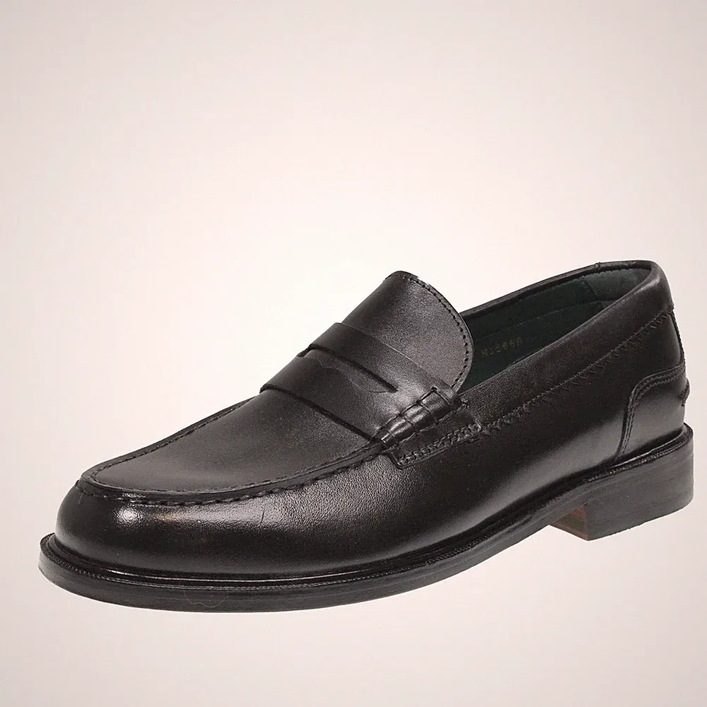 Clarks Craftjames - College Halbschuhe aus schwarzem Leder - Größe 42,5 [8,5 US 26,7cm