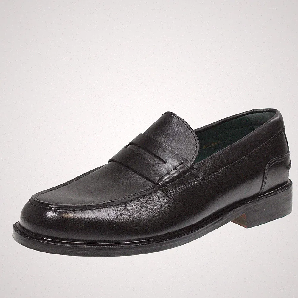 Clarks Craftjames - College Halbschuhe aus schwarzem Leder - Größe 42 [8 US 26,3cm]