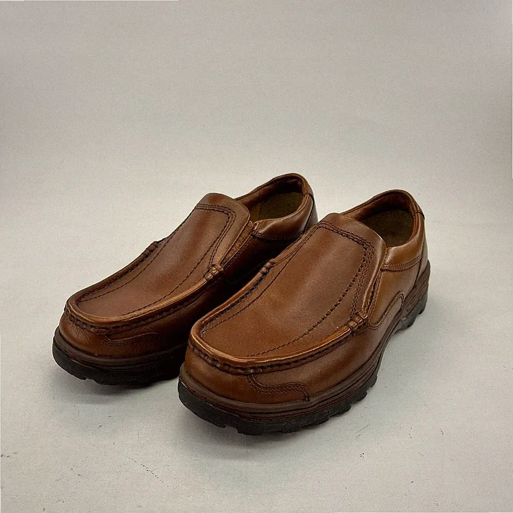 Clarks Cushion Cell Halbschuhe Herren UK6 Braun Leder Gepolstert Slipper Komfort