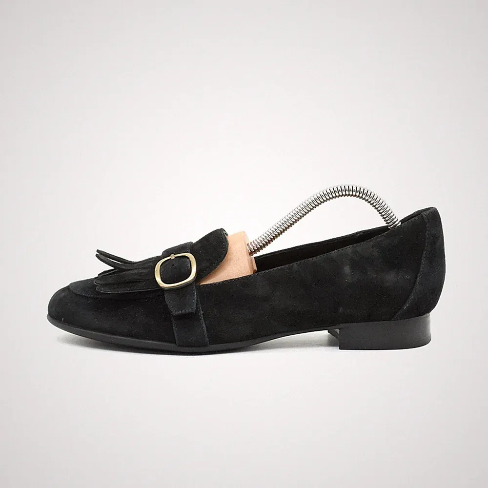 Clarks Damen 612493241 loafer schwarz wildleder niedrig weich klassisch EU 39.5