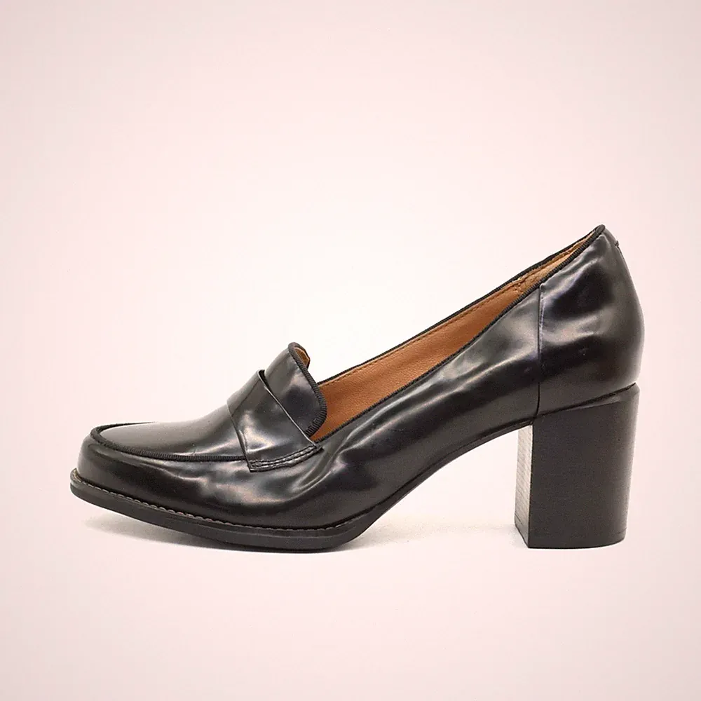 Clarks Damen Artisan Pumps Schwarz Leder Bequem Loafer EU 36