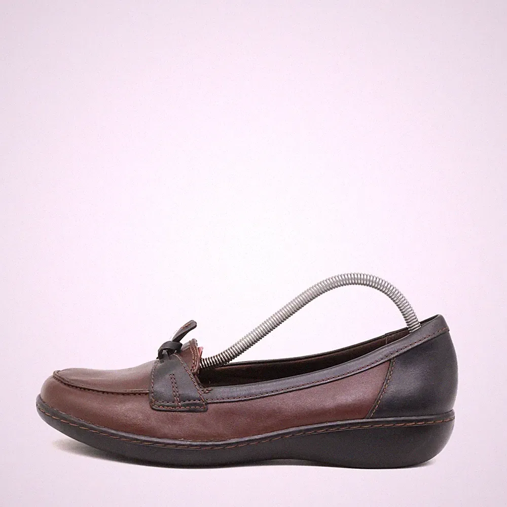 Clarks Damen Bendables 67753 Loafer braun, schwarz Flexibel Klassisch EU 39,5