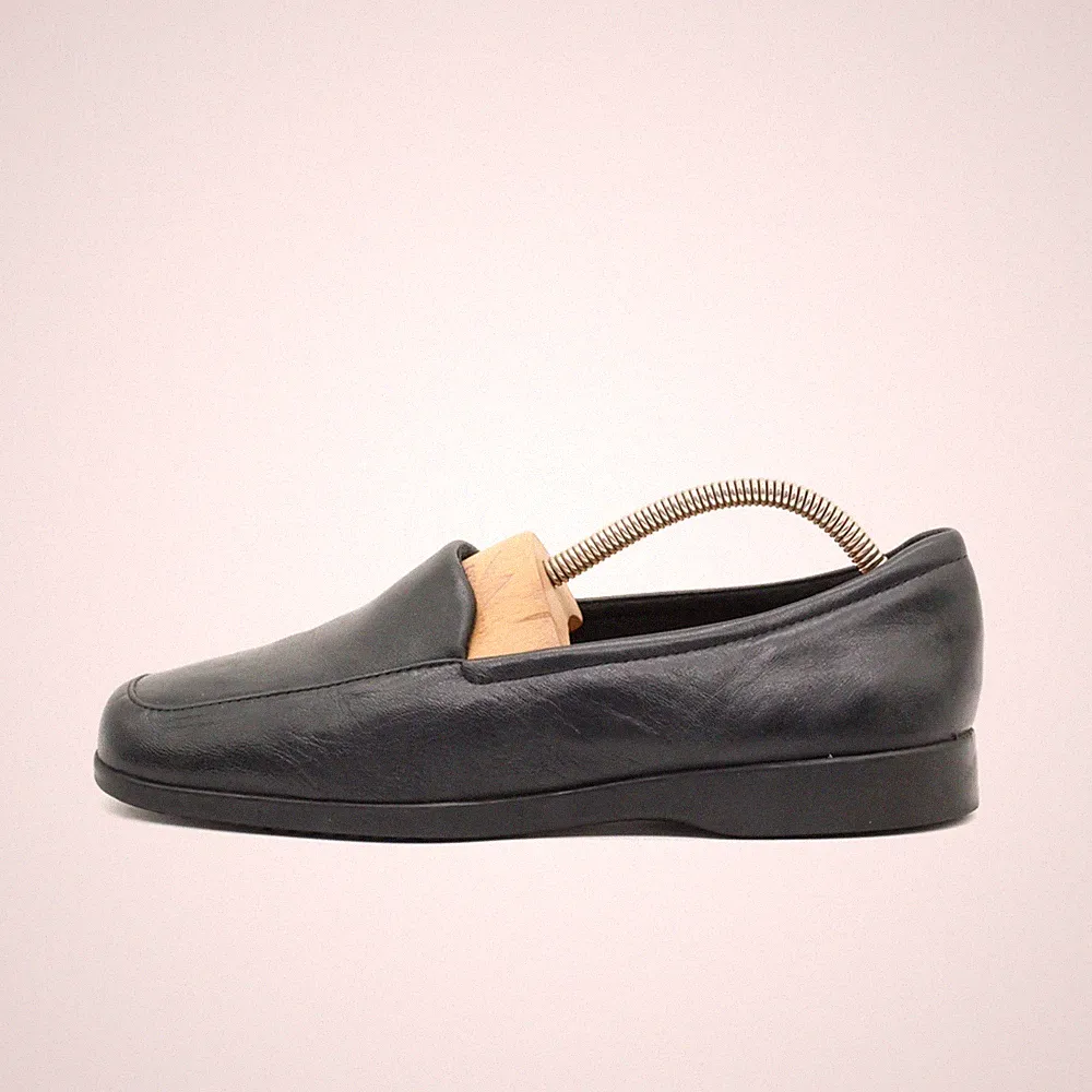 Clarks Damen Collection 14885 Slipper Schwarz Leder Passform Loafer EU 39.5
