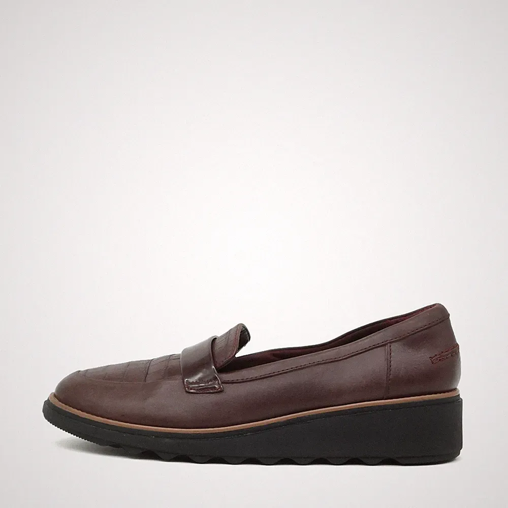 Clarks Damen Collection by Loafer Bordeaux Leder Komfortsohle Klassisch EU 41