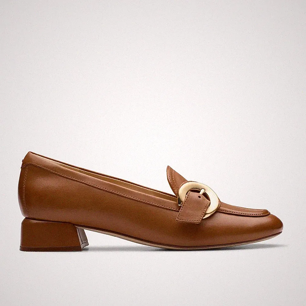 Clarks Damen Daiss 30 Trim dunkelbraune Lederschuhe