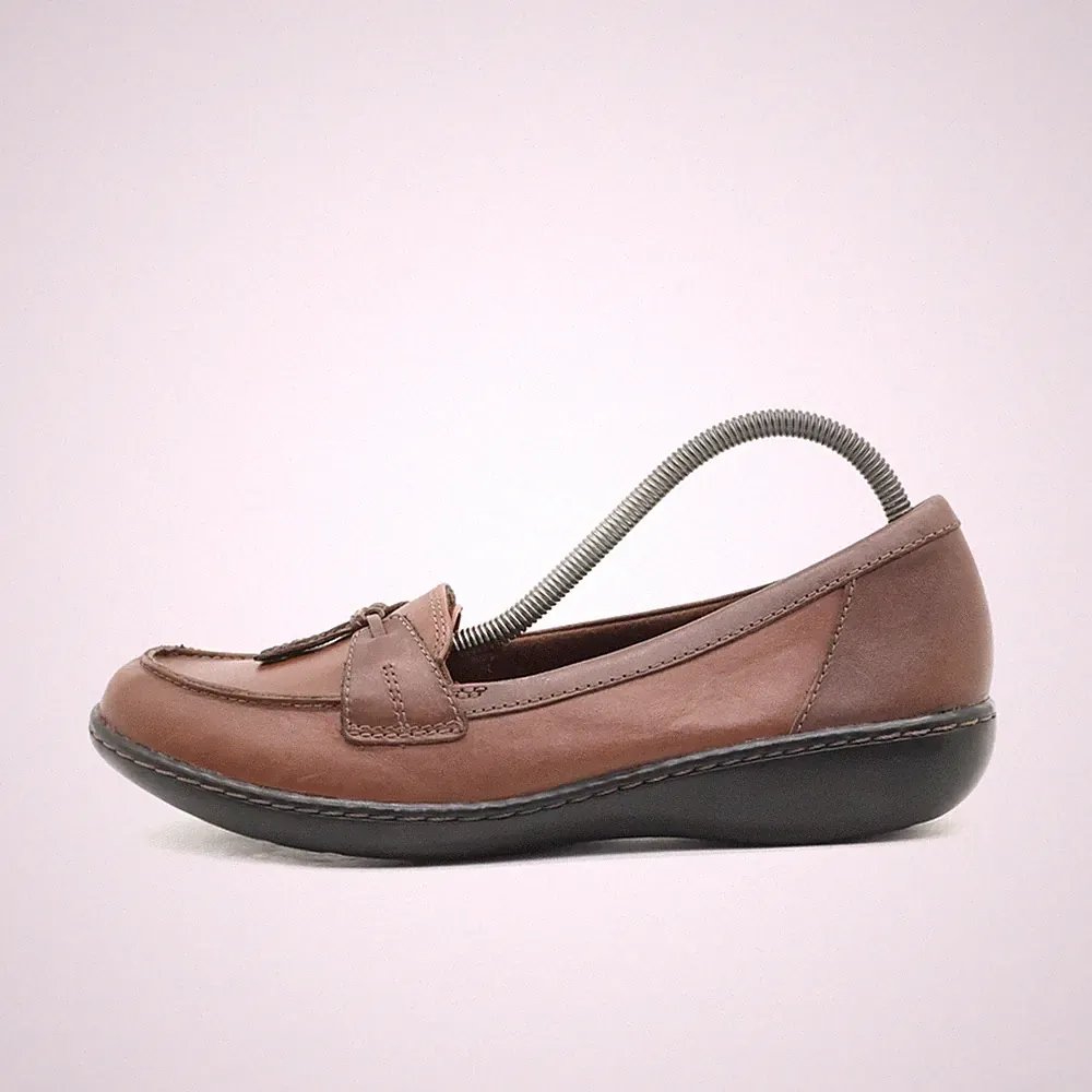Clarks Damen Loafer EU 39 22545 Braun Bequeme Laufsohle Komfort Mokassins