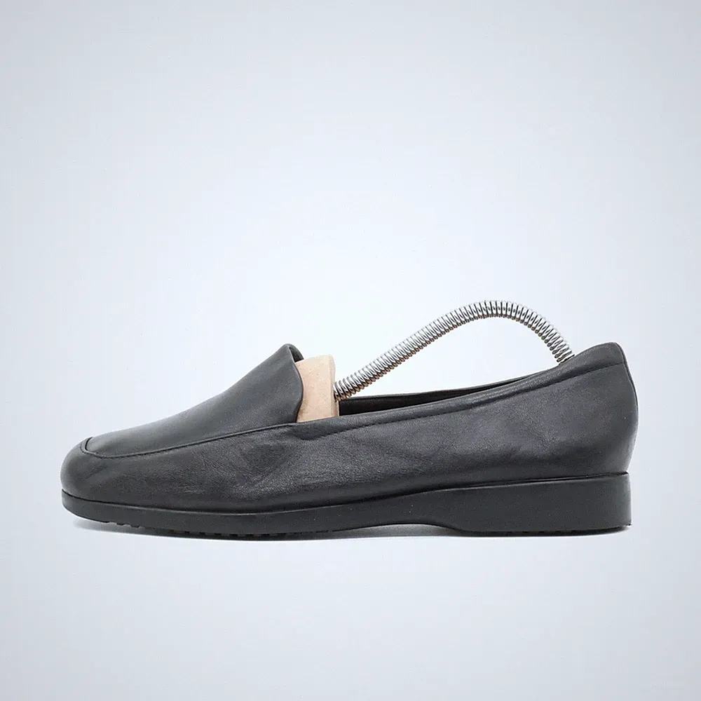 Clarks Damen Loafer EU 39.5 Schwarz Leder Niedrigschaft Komfort Slipper