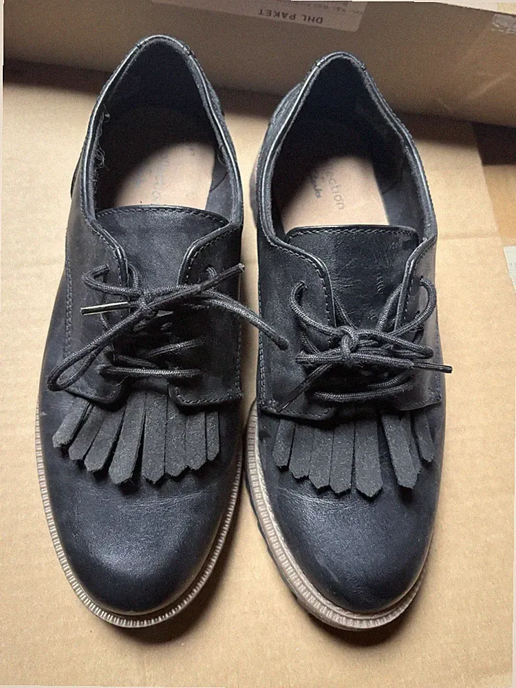 Clarks Damen Loafer Sehr Elegant 37 Schwarz Leder