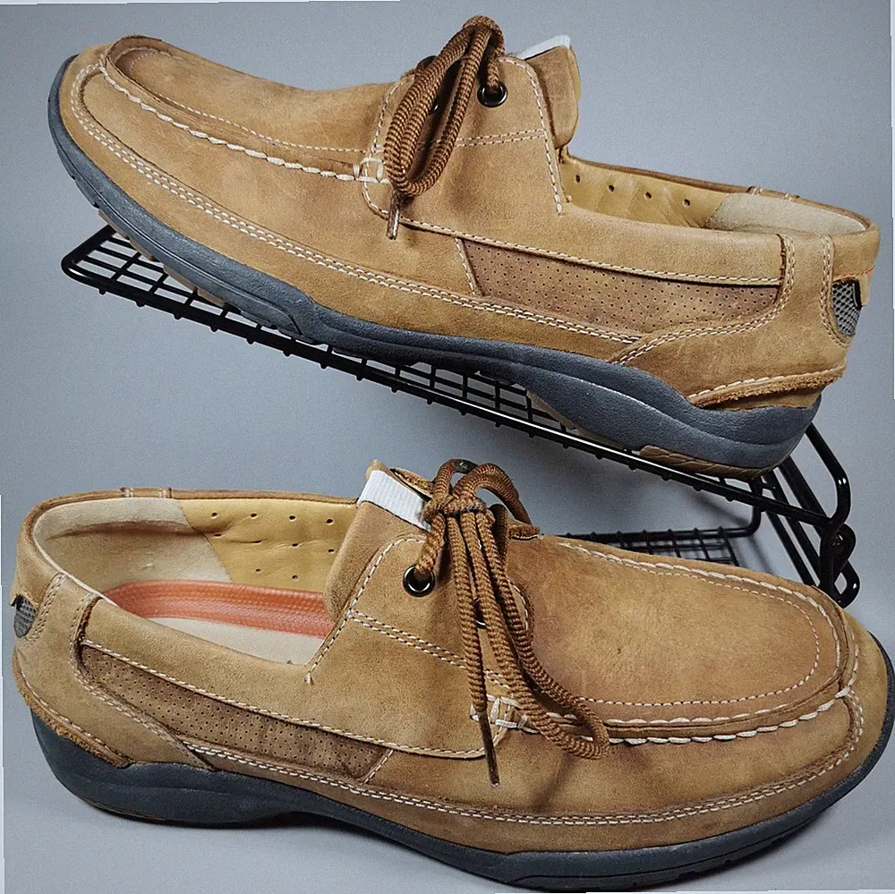 Clarks Desert Nomad Braun Leder Mokassin Bootsschuhe Halbschuhe Herren UK 7