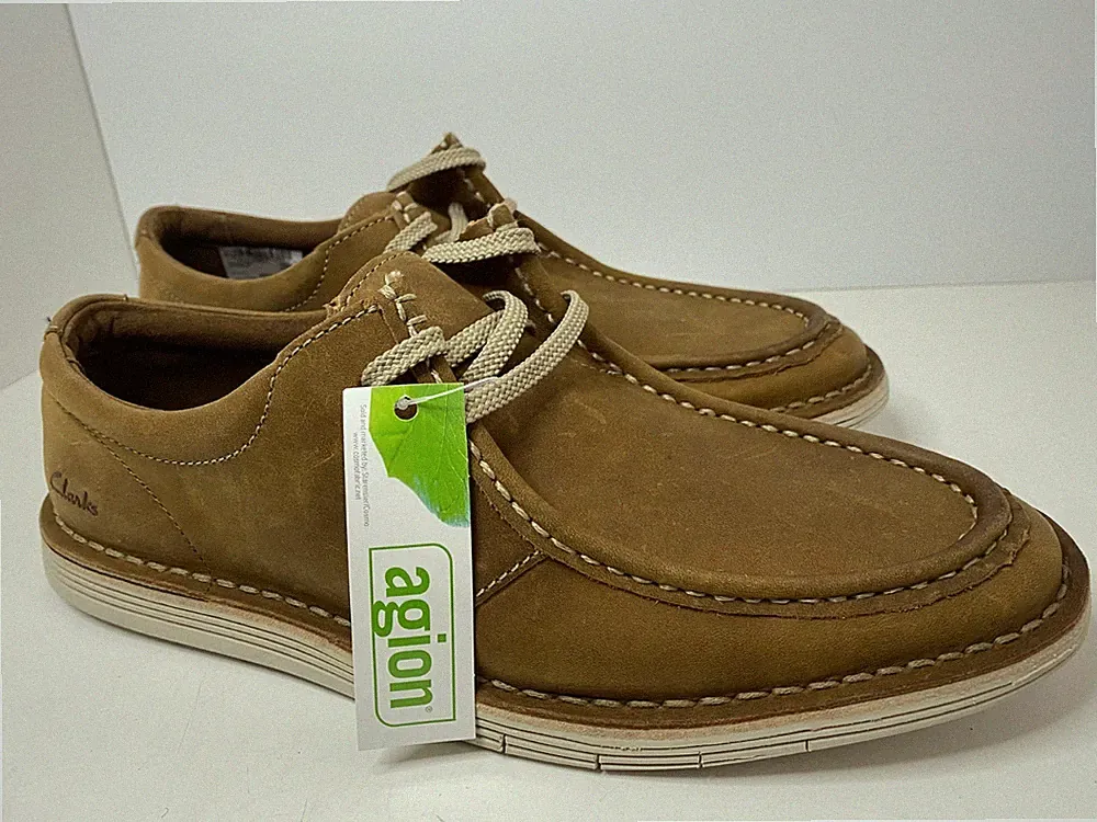 Clarks Forge Vibe Sz 7 Mens Size Brown Suede Oxford Comfort Lace Up Shoes Loafer