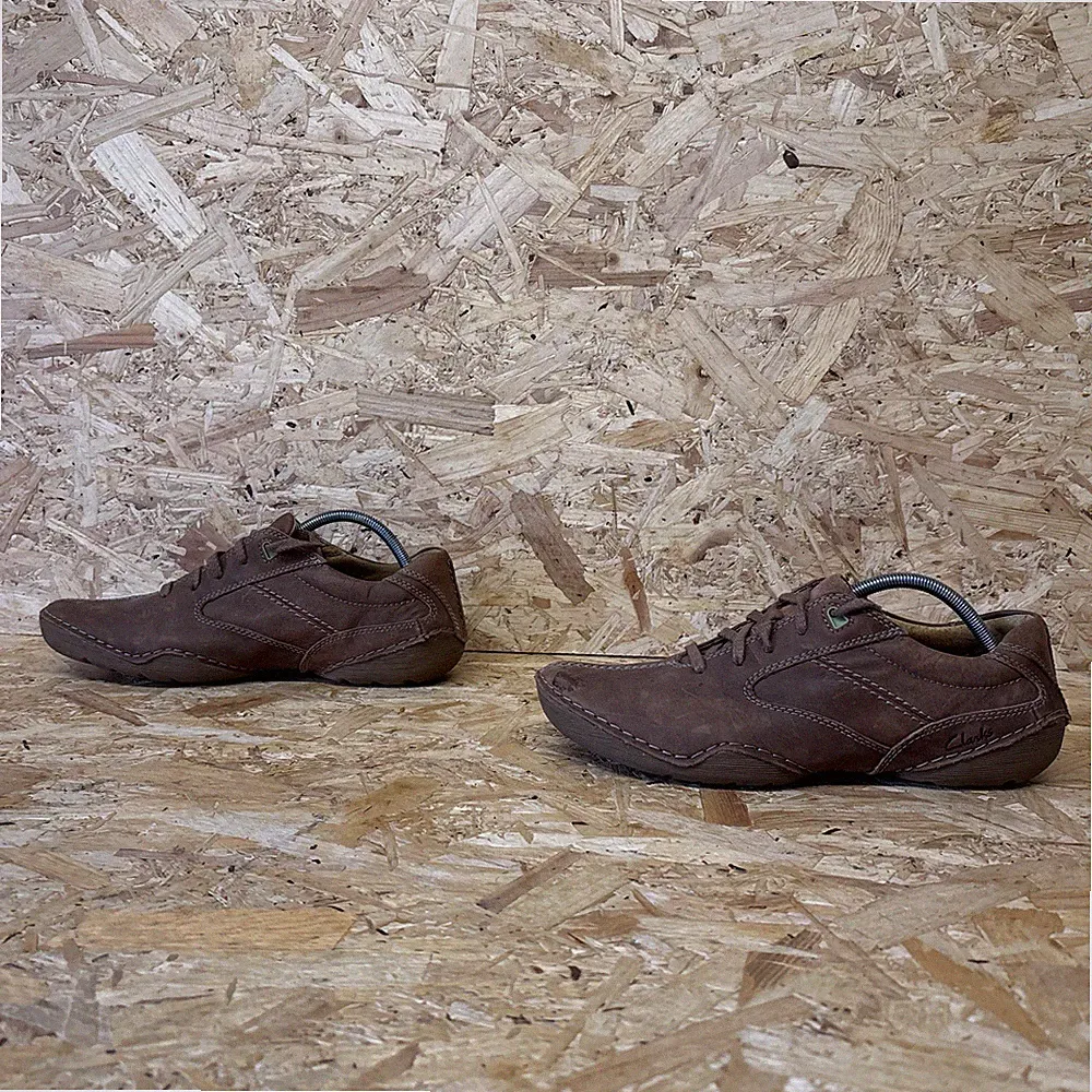 Clarks Größe 8 UK G Nubuk Natur Herrenschuhe hellbraun braun Schnürschuhe 11D