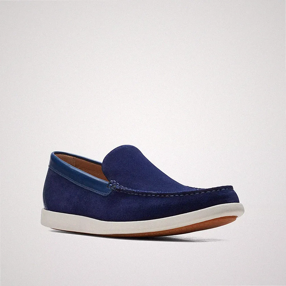 Clarks Herren Ferius Creek Dunkelblau Loafer - Slipper - Dämpfung - UK 7-12