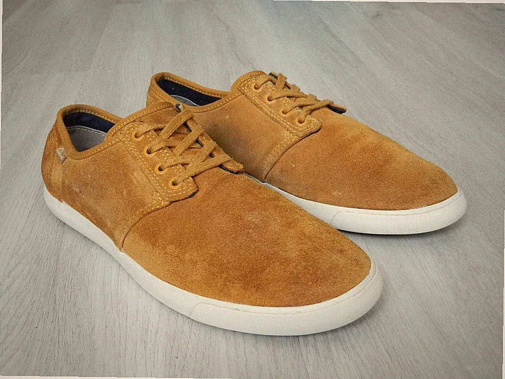Clarks Herren Freizeit Schnürschuhe Honigbraun Wildleder Größe 7G / 40,5
