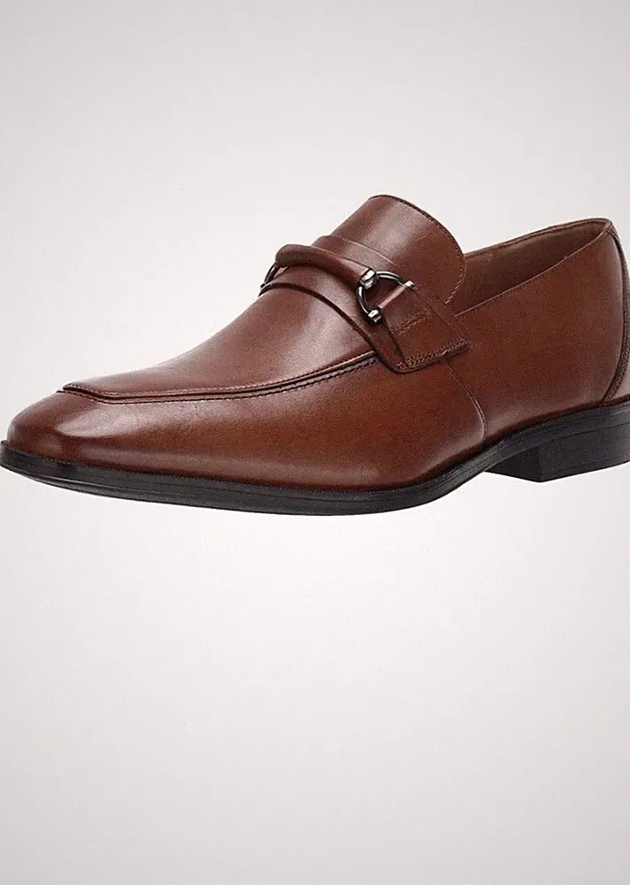 Clarks Herren Gilman Bit Sam Hellbraun Leder Smart Halbschuh Schuhe UK 7,5 G/41,5