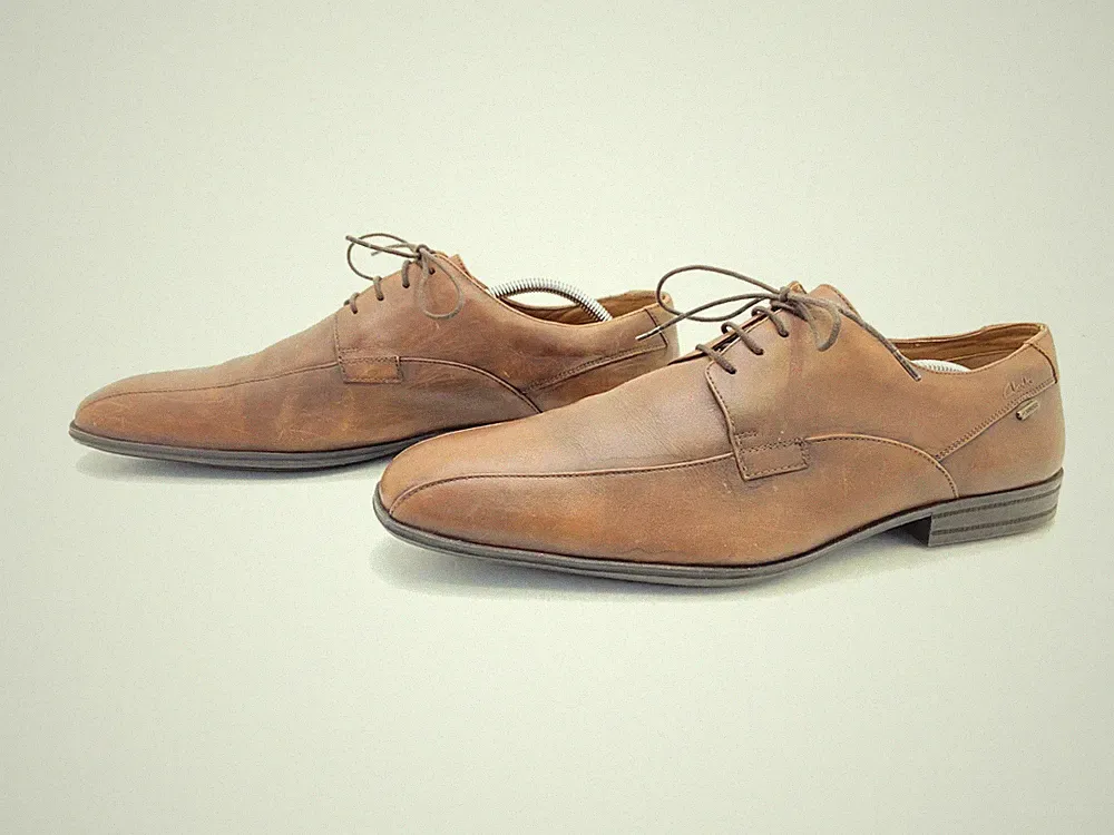 Clarks Herren Halbschuhe Schnürer Loafers Comfort Braun Gr. 46 (UK 11)