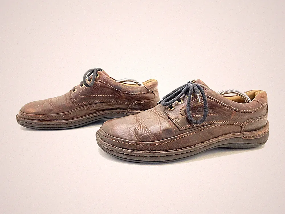 Clarks Herren Halbschuhe Schnürer Loafers Freizeit Braun Gr. 44 (UK 9,5)