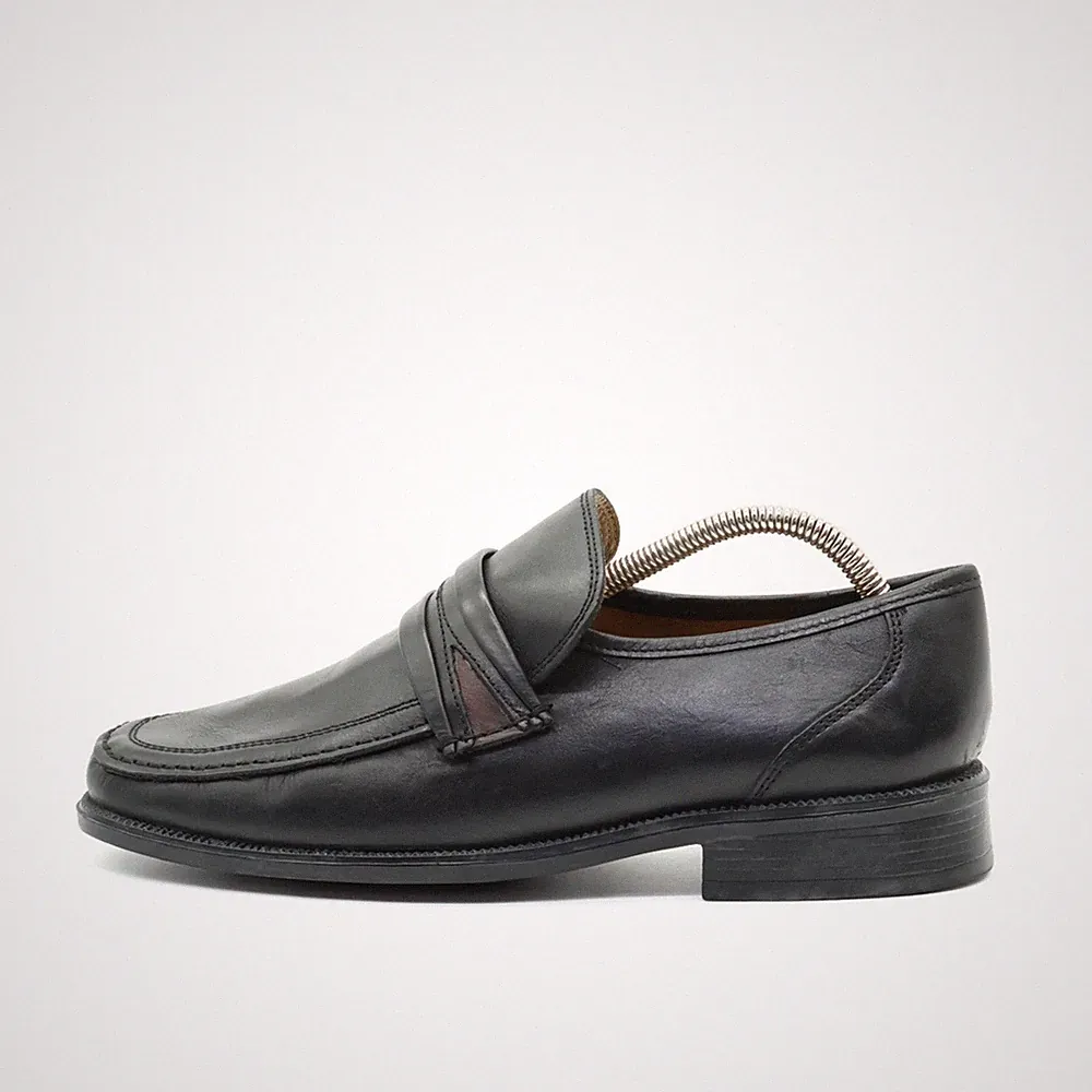 Clarks Herren Pennyloafer Extra Wide Slipper Schwarz Passform Komfort EU 41
