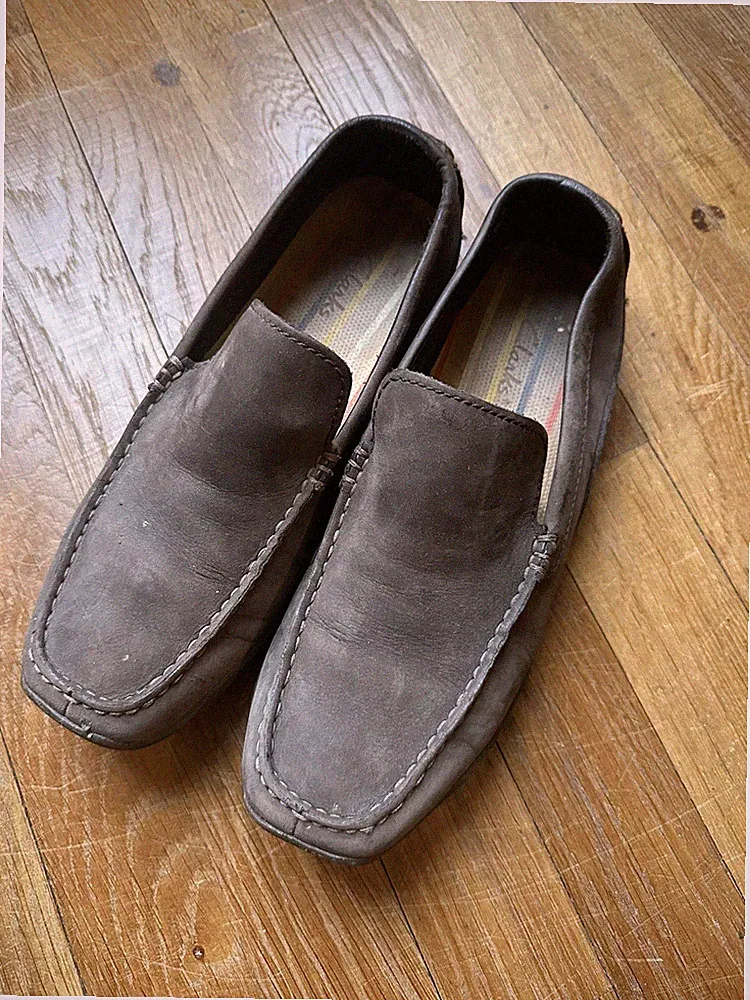 Clarks Herrenschuhe gebraucht Halbschuhe Gr. 7G weiches Leder Ref. C26