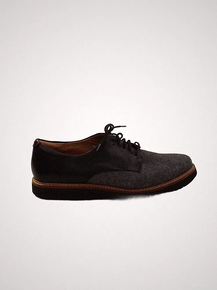 Clarks Herrenschuhe UK 6 schwarz Leder mit Wolle Halbschuh