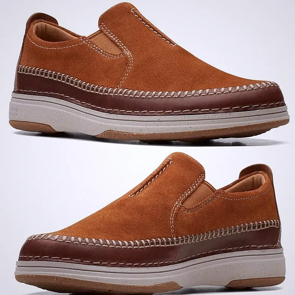 Clarks NATURE 5 WALK Dark Tan Combi Suede ACTIVE AIR Schuh Herren UK-8 G EU-42 M