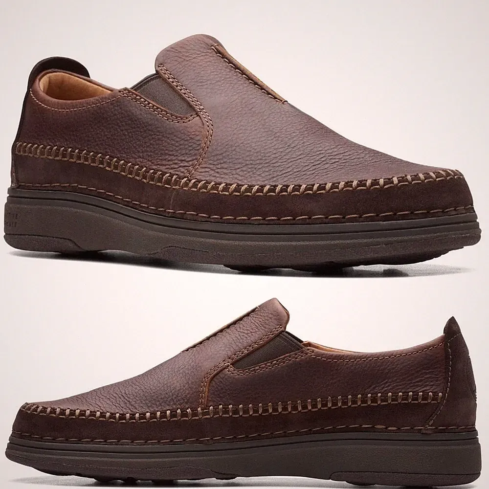Clarks NATURE 5 WALK Dunkelbraun Kombi ACTIVE AIR Schuh Herren WIDE-FIT UK-6 H 39,5 W