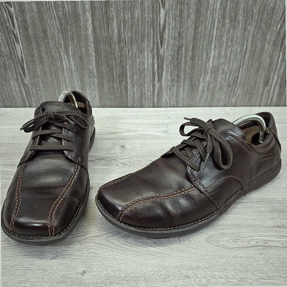 Clarks Nature Schuhe dunkelbraun Herren Größe UK 8 G Freizeit Schnürschuhe flach Fahren