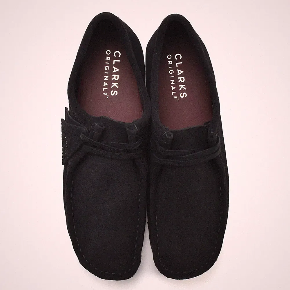 Clarks Originals Herren Low-Top Mokassin Schuhe in Schwarz Wildleder
