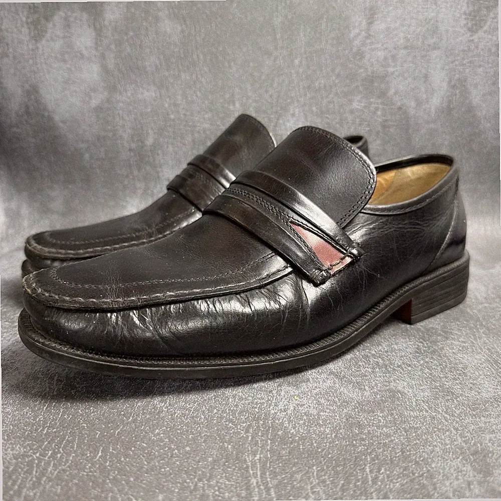 Clarks Penny Halbschuhe Herren UK 9 schwarz Mokassinnaht Slipper Smart Freizeit