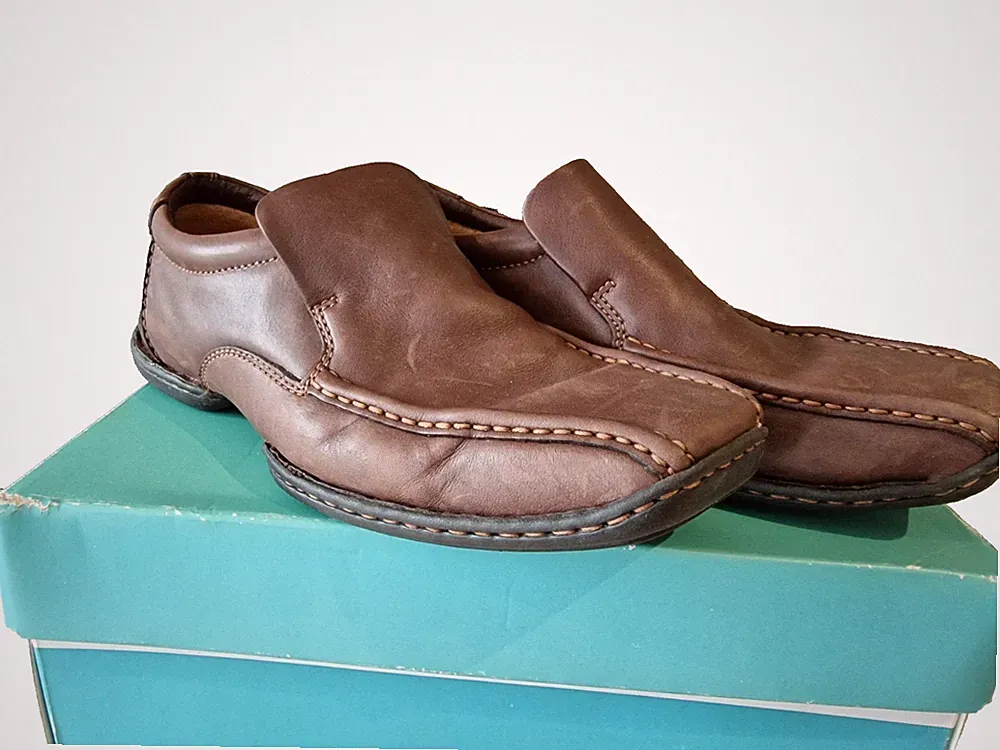 Clarks Rom Ford - braune Leder Halbschuhe Schuhe - Größe 8 UK (G).