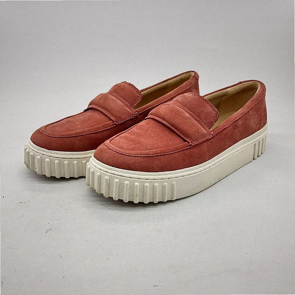 Clarks Signature Damen-Halbschuhe Hot Pink Nubuk UK-Größe 7 Plateau Komfort