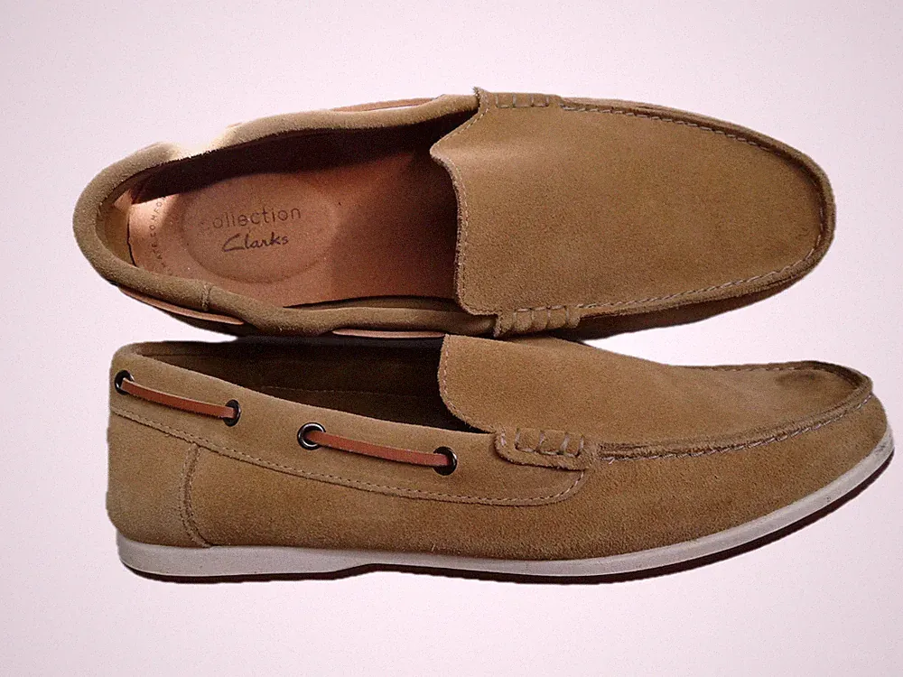 Clarks Slipper Deck Halbschuhe Driving Leder Schuhe UVP 69,50£ UK-Größe 8,5 - gebraucht