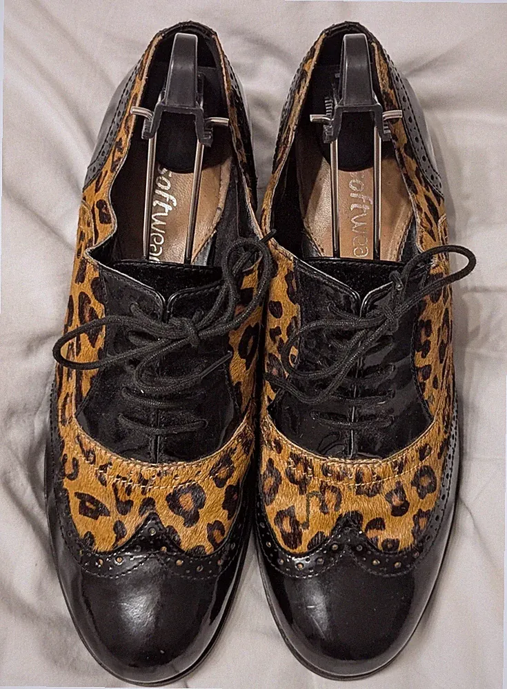 Clarks Software Damenschuhe Leopardenmuster Größe UK 3,5