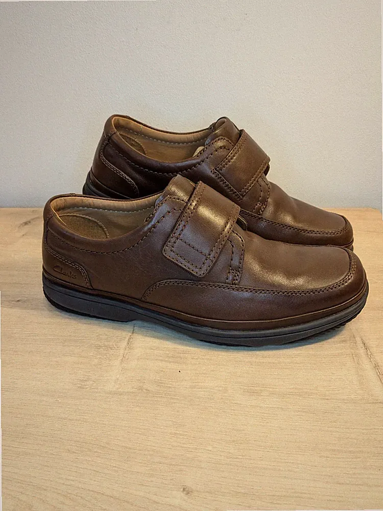 Clarks Swift Turn Herren hellbraun Leder extra weit Schuhe UK 9 H