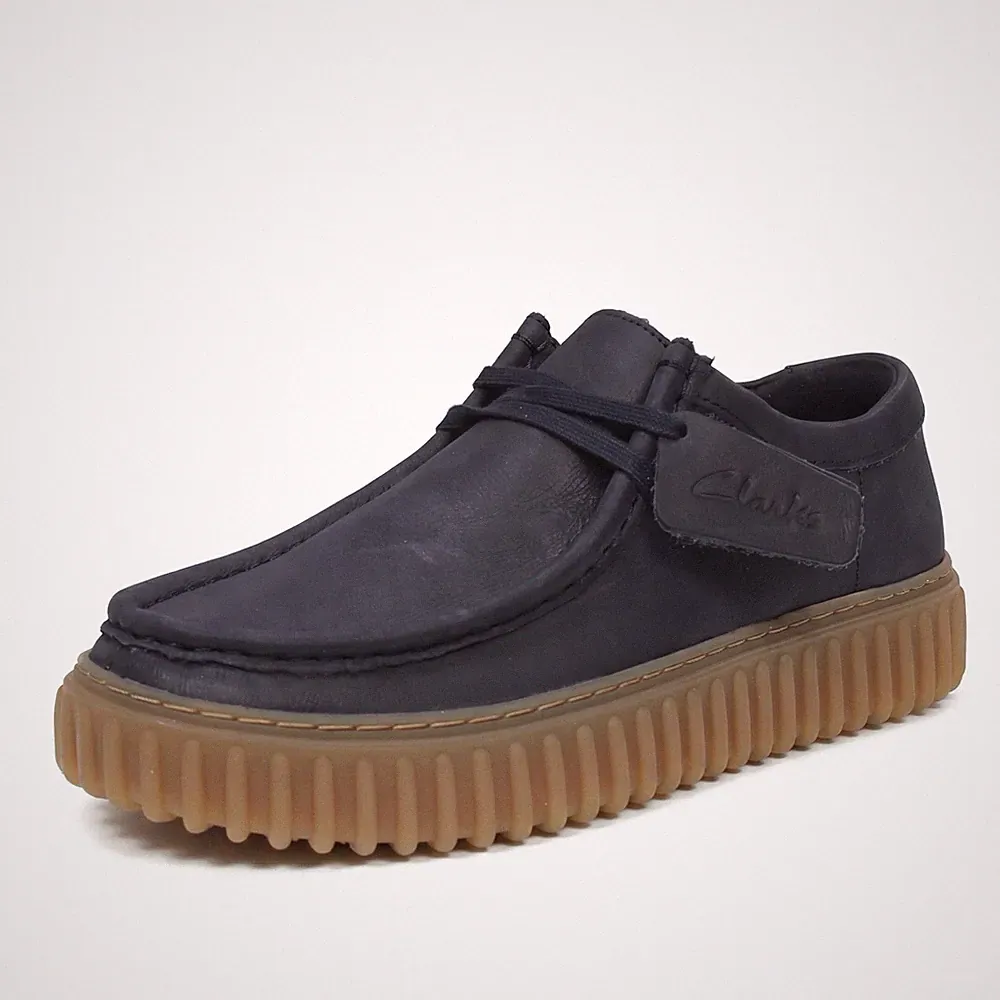 Clarks Torhill Low - blaue Leder Halbschuhe - Größe 42,5 [8,5 US 26,7cm] Schuhe